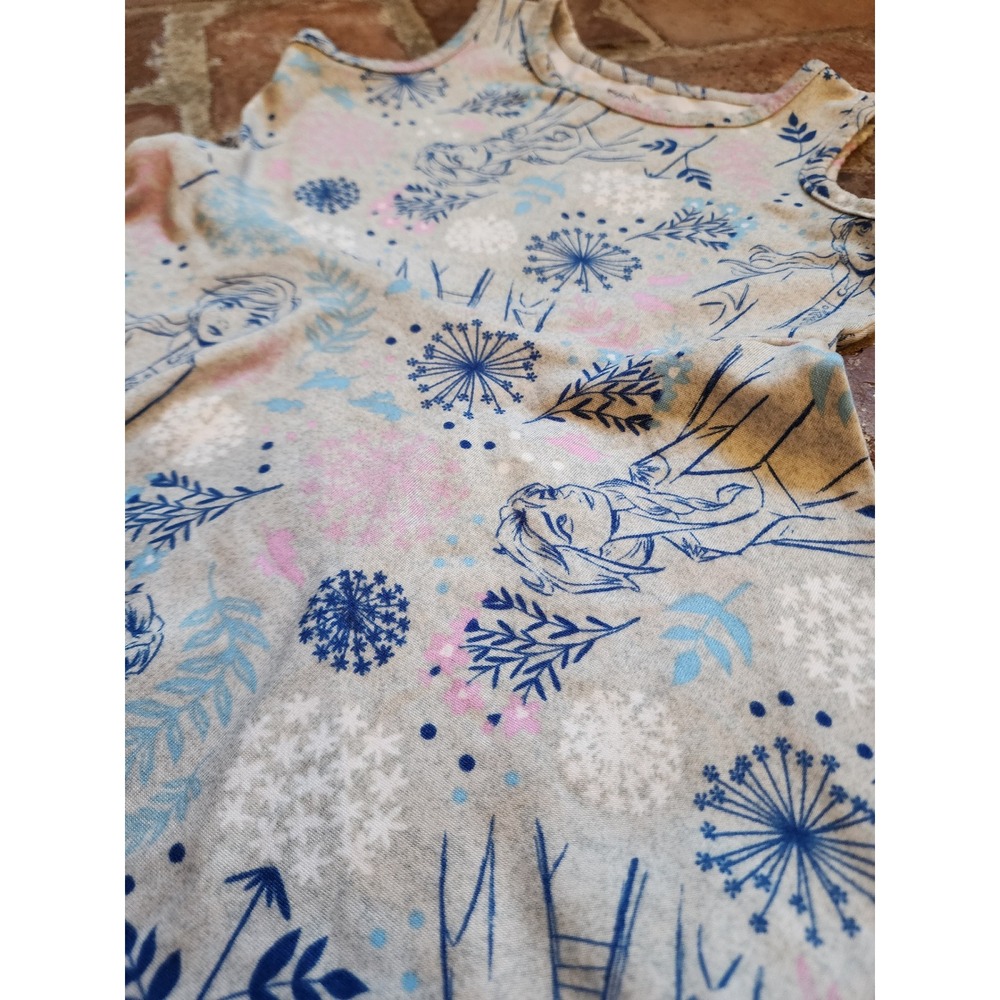 Disney Frozen II Elsa Dress Girls 2T Sleeveless Sparkle Snowflake Print